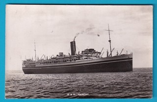 Original RP Postcard P & O Line S.S. RANCHI