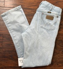 Wrangler 13MWZ Cowboy Cut Original Fit Jeans Mens 34x36 Faded Light Blue Denim