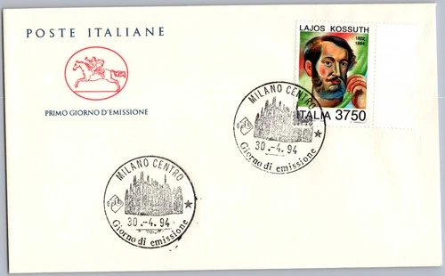 Italy FDC 1994 - Lajos Kossuth 1802-1894 - First Day Cover Milan (B55)
