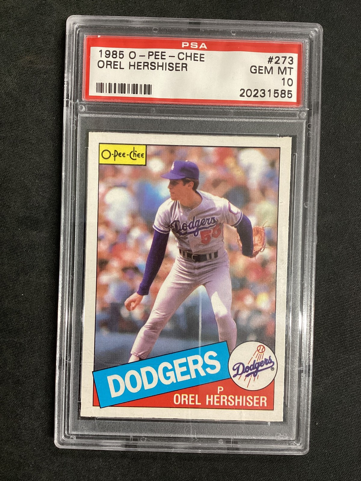PSA 10 1985 O-Pee-Chee #273 Orel Hershiser Los Angeles Dodgers GEM MINT POP 29 view 1