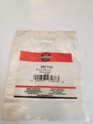Briggs & Stratton Welch Plug 691742 - OEM Packaging - NEW- C2B