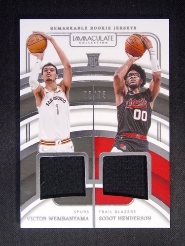 2023-24 Immaculate Victor Wembanyama/Scoot Henderson RC Rookie Dual Patch /75