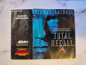 Total Recall (Nintendo NES, 1990) Game Cartridge & Manual - Tested
