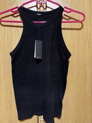 Monrow Tank Top Womens Size XS Dark Gray Black Soft Basic Blouse Scoop Neck NWT