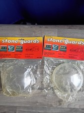 Powerflow Stone Guards Clear Round Set Of 4 Vintage Headlight Lens Covers