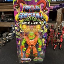Masters of the Universe Origins Turtles of Grayskull MICHELANGELO NIB Unpunched