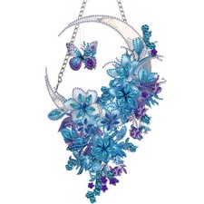 Hanging Diamond Art Kits for Adults Pendant Moon, Special Shaped Crystal DIY Flo