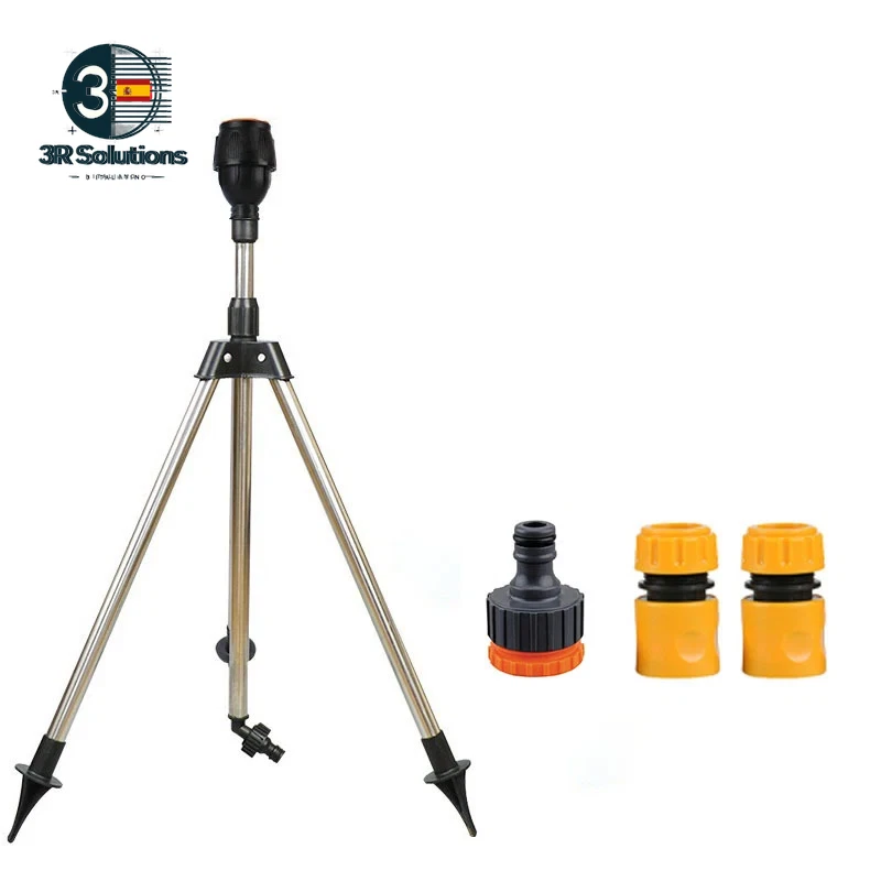 Aspersor Trípode Acero Riego Jardín 360° Automático - Imagen 2 de 4