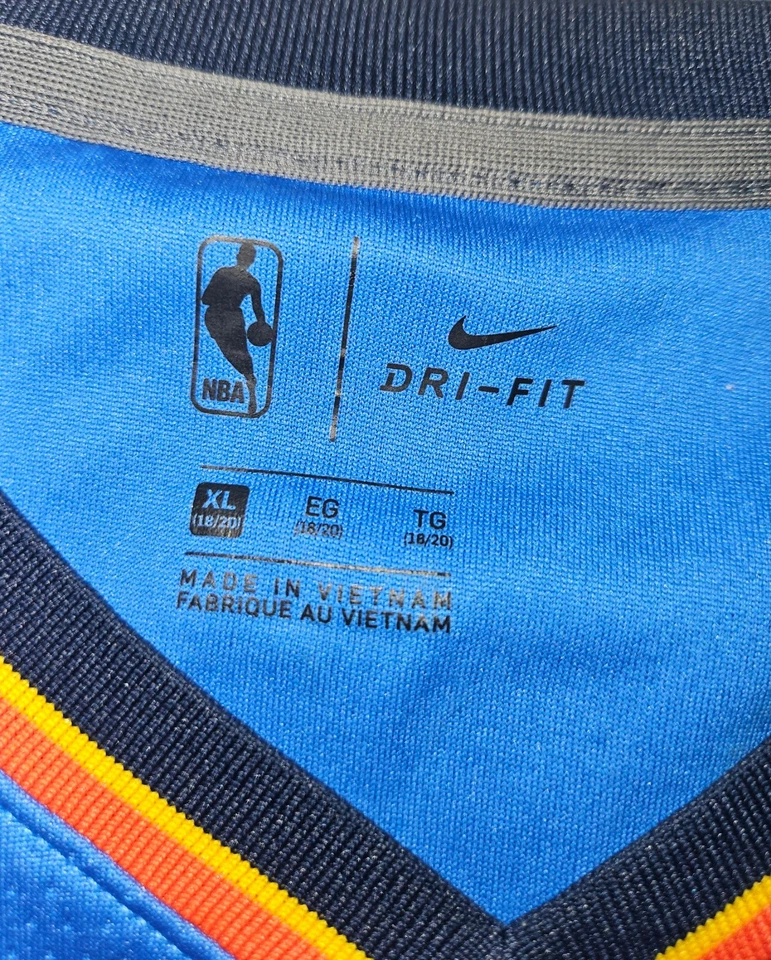 Camiseta Nike Paul George Oklahoma City Thunder NBA Swingman Juvenil XL Niños OKC Foto 3 de 4