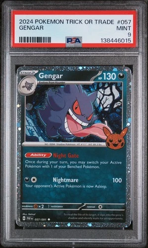 2024 POKEMON TRICK OR TRADE #057 GENGAR PSA 9