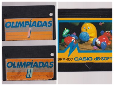 MSX Game Lot Olimpiadas I II Games & Flappy GPM-107 Casio Cartridges 3pc