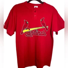 Vintage 90’s Majestic Genuine Merchandise St Louis Cardinals Henley XL EUC