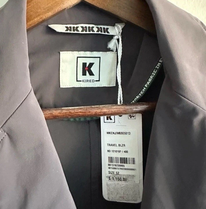 Kiton Kired Gray Travel Japanese Fabric Blazer EU52 - Image 2 of 4