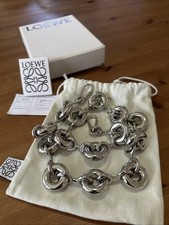 Loewe Palladium Chunky Donut Purse Strap/Chain, New In Box W/bag And Papers
