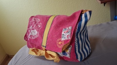 DIE SPIEGELBURG Tasche Allzwecktäschchen Kosmetiktasche rosa bunt 24x16x11cmgroß