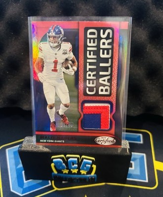 Jersey Number CLR Match 2025 PANINI CERTIFIED BALLERS Malik Nabers Patch 1/49 SP