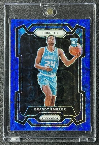 BRANDON MILLER 2023-24 PANINI PRIZM #152 ROOKIE CHOICE BLUE RC 39/49 HORNETS