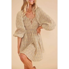 NWT MINKPINK Melody Backless Dress – Size M Urban Outfitters Yellow Floral