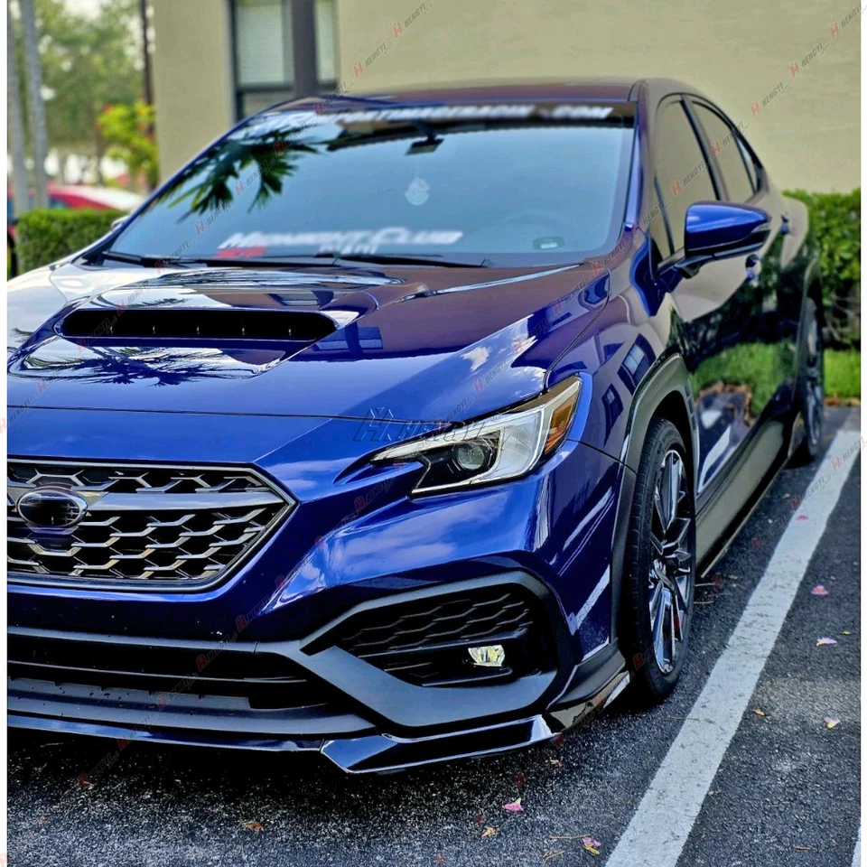 For 22-25 Subaru WRX Gloss Black Front Lip+Side Skirts+Rear Diffuser+ Rear Spats - Image 2 of 4