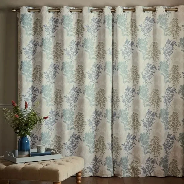 Laura Ashley Tenby  Pair Lined Eyelet BLACKOUT Curtains,  Seaspray W167 L183cm - Image 3 of 4