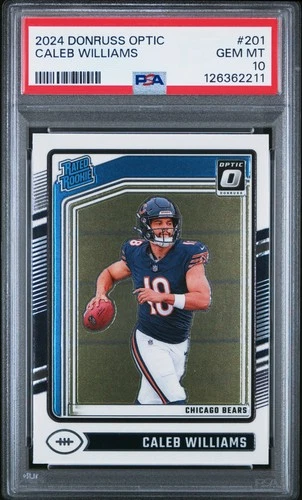 2024 PANINI DONRUSS OPTIC #201 CALEB WILLIAMS PSA 10