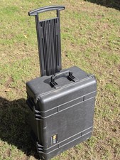 Pelican 1560 Case Hard Rolling Waterproof Wheeled Protector Case Black Used