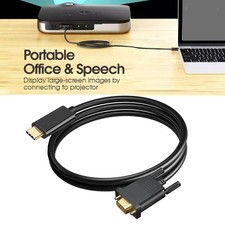 USB Type C to VGA Male Cable Converter, 1080P Adapter for MacBook 12 inch
