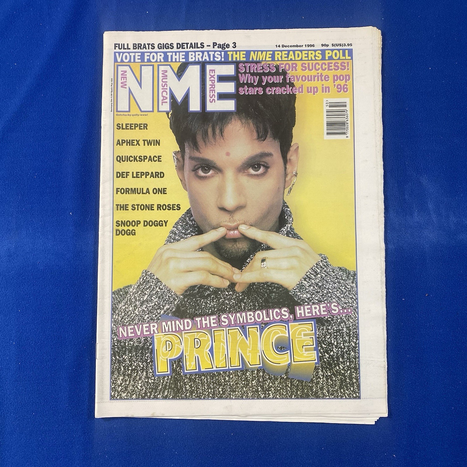 NME 14 December 1996 NEVER MIND THE SYMBOLICS, HERE’S… PRINCE