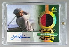 Jack Nicklaus 2021 SP Game Used #IF-JN Spectrum Inked Fabrics Patch Auto /5