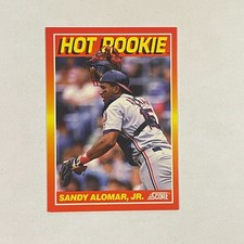 1991 Score Hot Rookie #6 Sandy Alomar Jr Cleveland Indians Rookie Card. rookie card picture