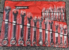 Proto Jscv-20s 20 Piece Reverse Combination Ratcheting Spline Wrench Set - New Proto Jscv-20s 20 Piece Reverse Combination Ratcheting Spline Wrench Set - New