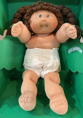 Cabbage Patch Kids 85 Brown Double Braids  Girl Brown Eyes HM5 OK Factory