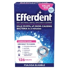 Efferdent Denture Cleaner Tablets – Dental Appliances, Aligners, Mouth Guard, an