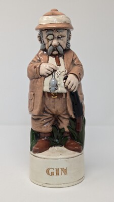 Vtg 1970's Alberta's Molds SAFARI HUNTER GIN WINE Liquor Decanter 11.75'' Tall