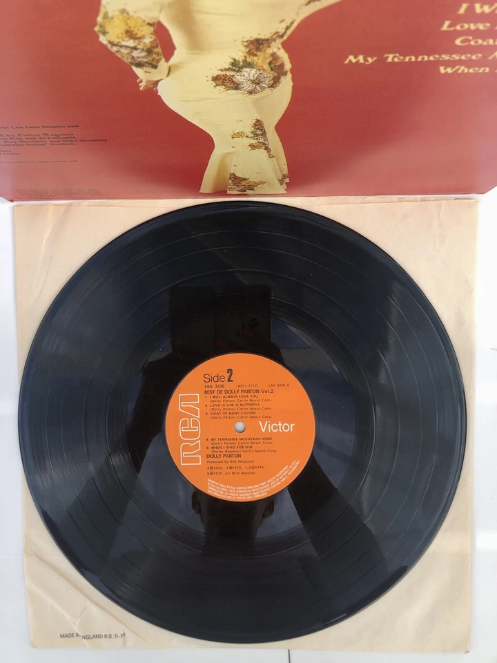 BEST OF DOLLY PARTON VOL.2 LSA 3236 1975 VINYL LP RECORD  EX VG+  - Image 3 of 4