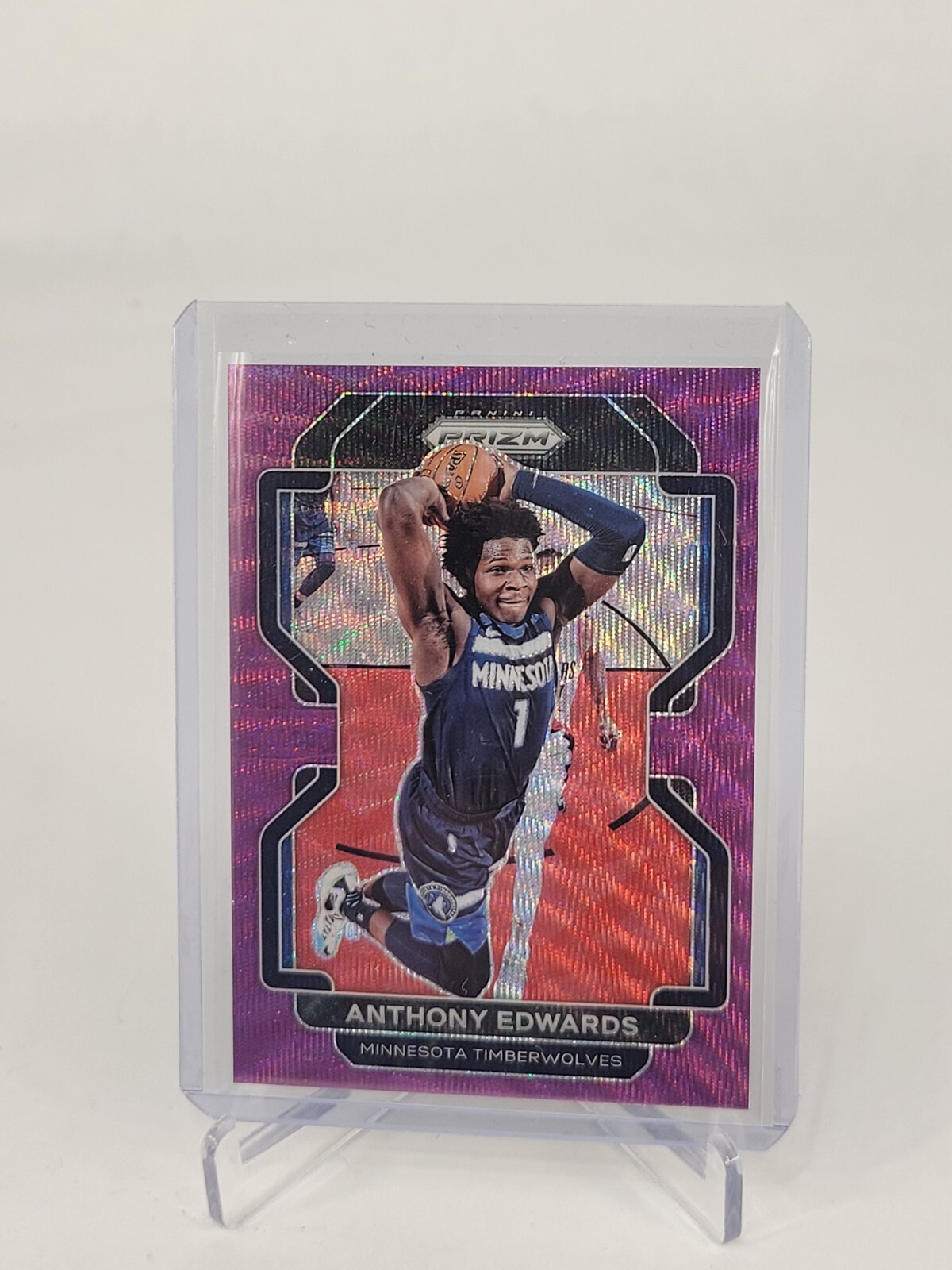 ANTHONY EDWARDS 2021-22 Panini Prizm Purple Wave MINNESOTA TIMBERWOLVES #37