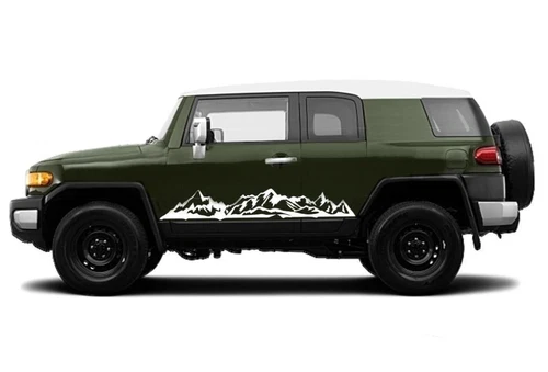 2PCS Racing Sport Graphic Mountain Sticker for Toyota FJ Cruiser Side Door Decal - Picture 6 of 10