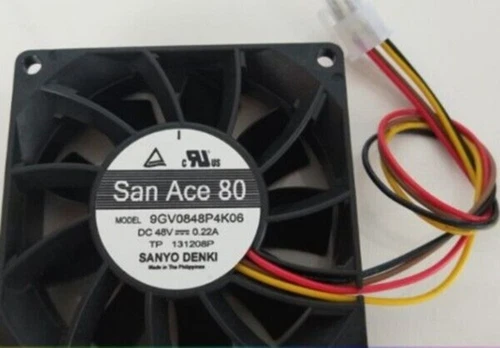 Ventilador de refrigeración 1 pieza Sanyo 9Gv0848P4K06 48V 0,22A 4 cables 9GV0848P4K06 nuevo - Imagen 1 de 2