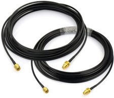 SMA Male to SMA Female Bulkhead Mount RG174 Cable 5m For 4G LTE Router 2-pack