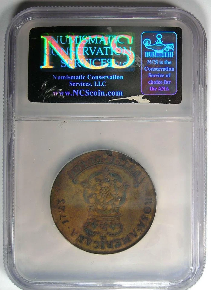 1723 Rosa Americana Twopence 2Pence Coin 2P - NGC Uncirculated Details (NCS) - Image 3 of 4