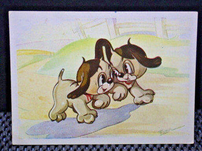 Purzelbaum - Bild Nr. 5 - Kinderland - Postkarte Comic um 1946 Karikatur