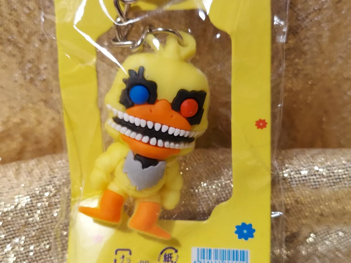 Five Nights At Freddys FNAF Keychain Figure 1.5 Withered Chica Yellow Bird