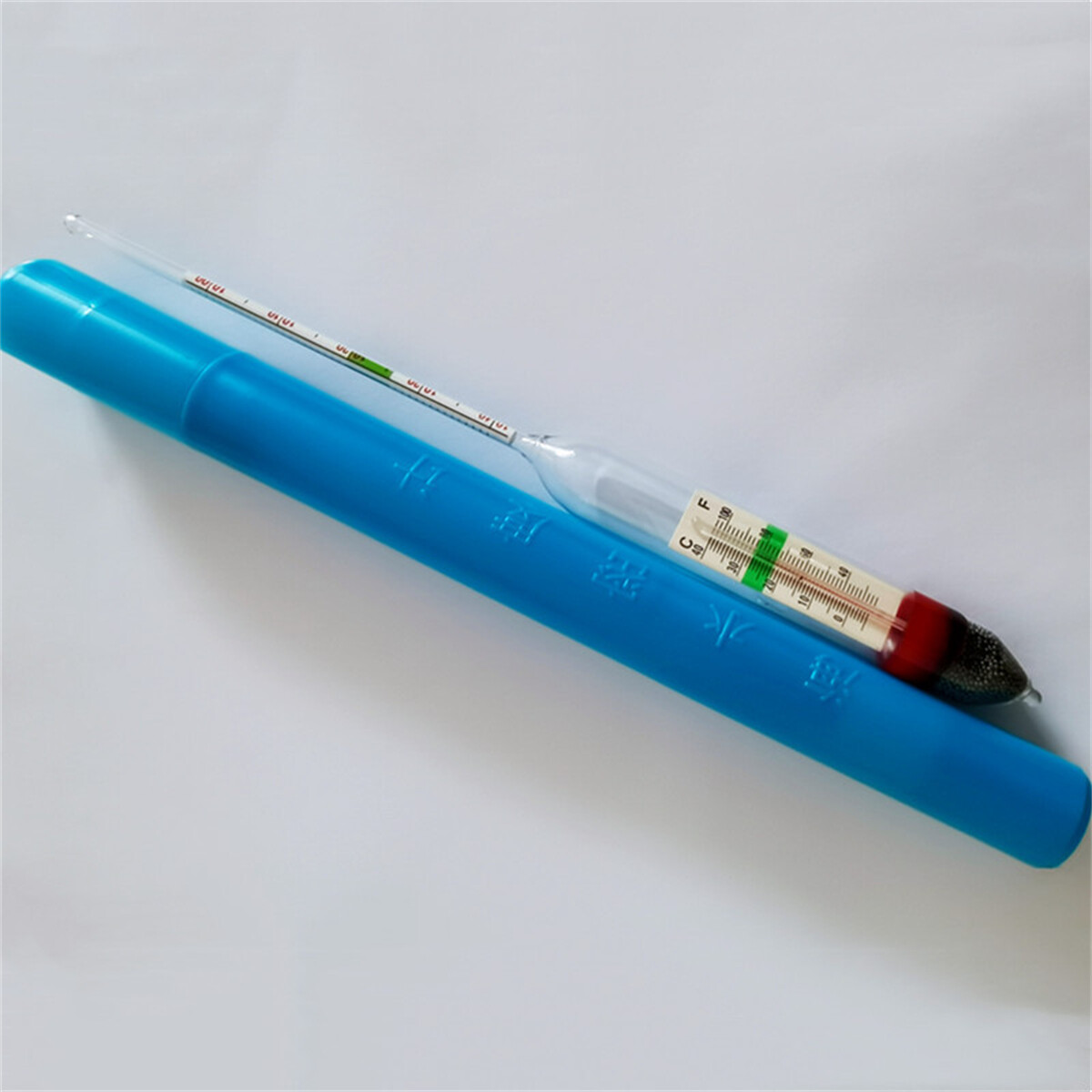 Professional Aquarium Glass Float Hydrometer & Thermometer Salt Marine