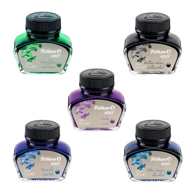 Pelikan Tinte Schreibtinte 4001 im Glas blau schwarz violett grün 30ml
