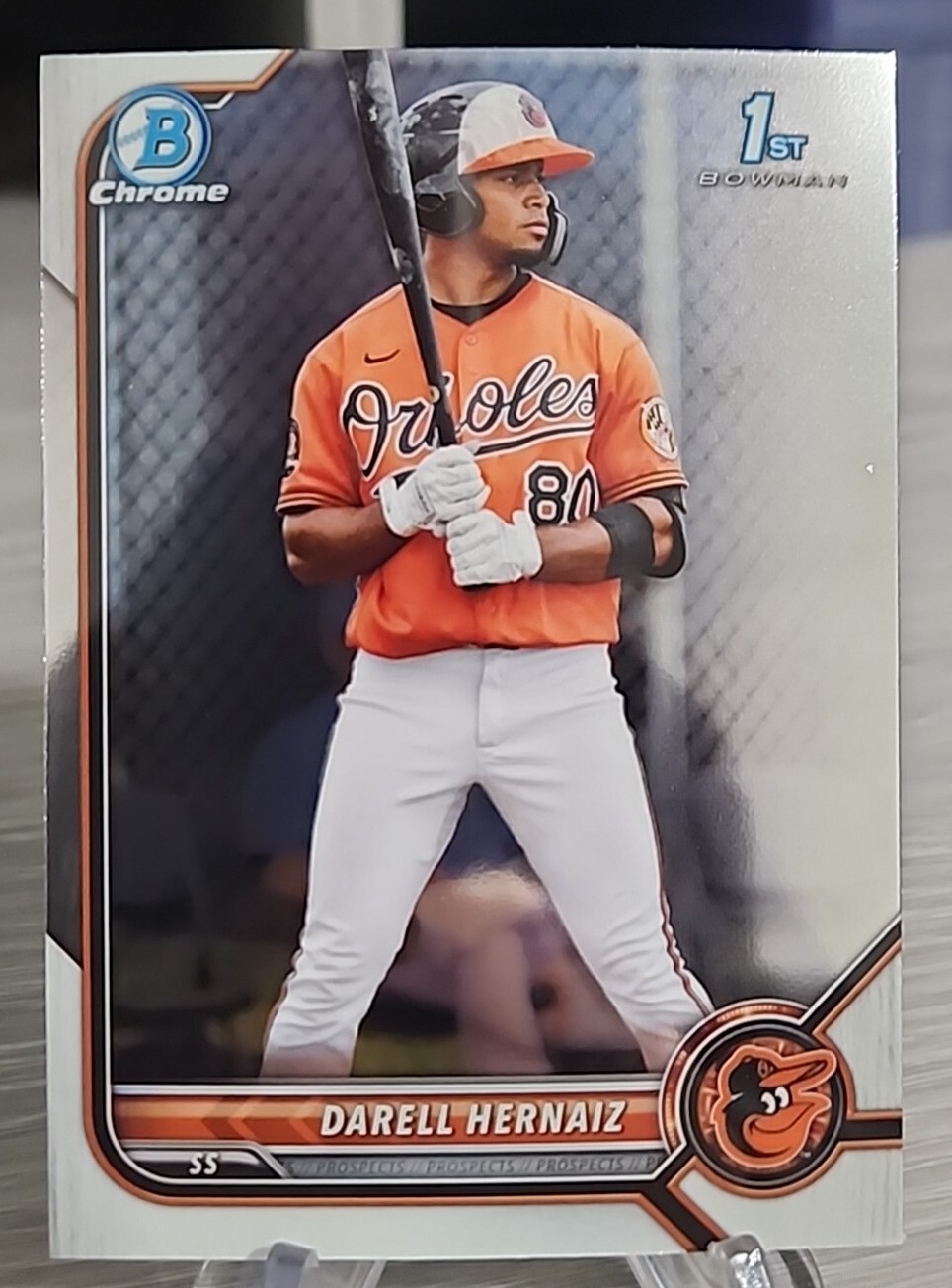 Darell Hernaiz 2022 Bowman Chrome 1st Bowman #BCP-27 Baltimore Orioles/Athletics