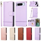 For Google Pixel 6/7A/8 Pro Magnetic Flip Leather Crossbody Straps Wallet Case