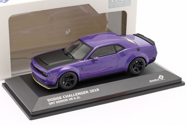 Dodge Challenger Srt Demon V8 6.2 2018 Violar Art Solido S4310302 1:43 Plum Usa-image