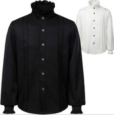 Steampunk Ruffle Victorian Renaissance Medieval Cosply Costume Pirate Shirt 339