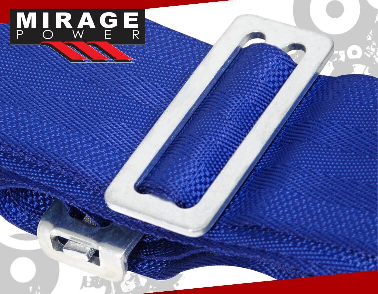 3" Nylon Pair Blue 5 Point Camlock Harness Seat Belts For 240Sx Skyline Foto 4 de 4
