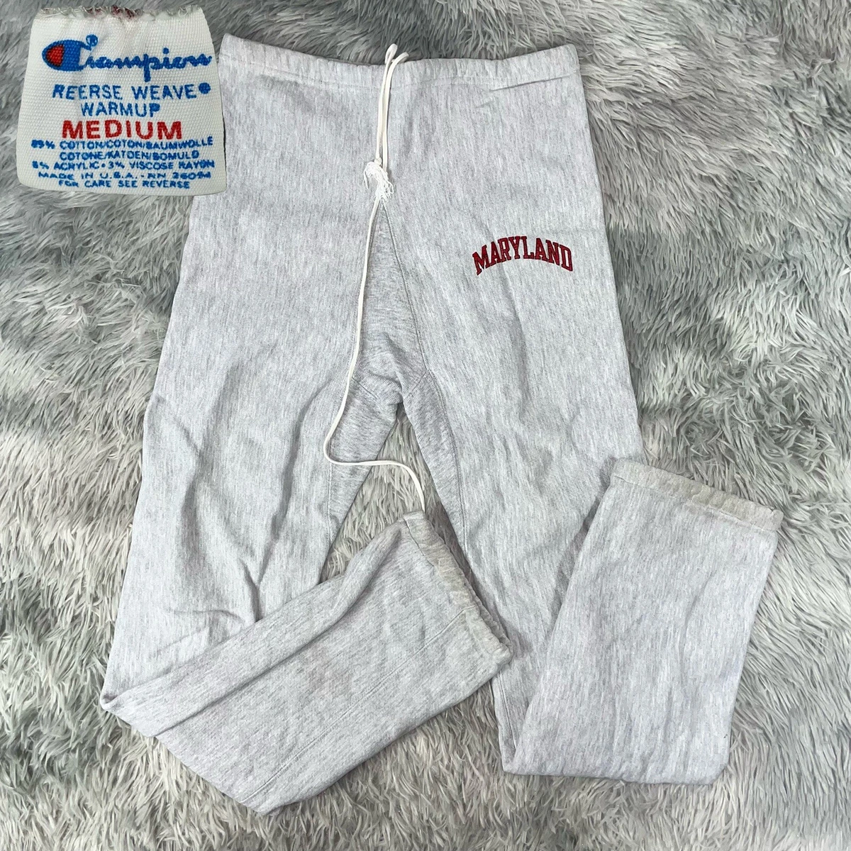 Vintage 1980’s Champion Reverse Weave Warm Up University MARYLAND Sweatpants M